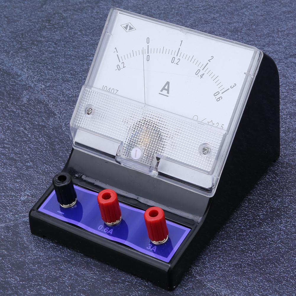 DC Current Measuring Gauge Physical Educational Experimental Current Meter 0~0.6A 0~3A 2.5 Accuracy