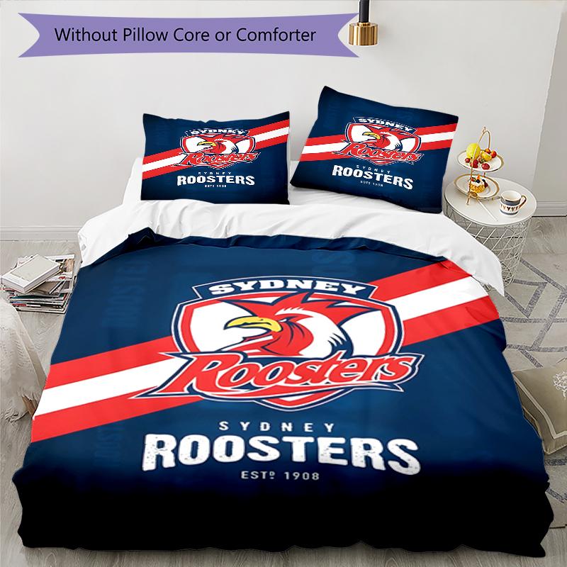 3pcs Football Team (23) Design Cover Set - HD Printed Bedding with 1 Cover and 2 Pillowcases - Perfect for Home and Dorm Decor