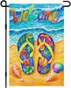 Burlap Garden Ags Double Sided Summer Beach Yard Ags Welcome, 12x18 Inch XXQ