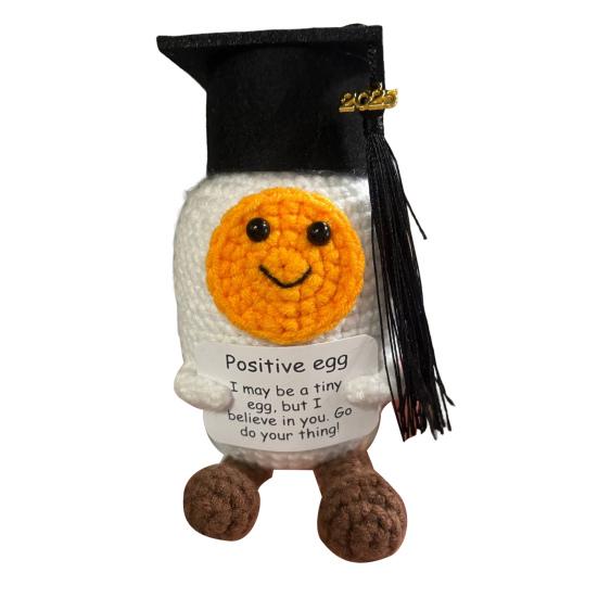 2025 Graduation Crochet Doll Handmade Pickle Vegetables with Graduation Cap Positive Crocheted Animals Keepsake Grad Gifts for Him Her