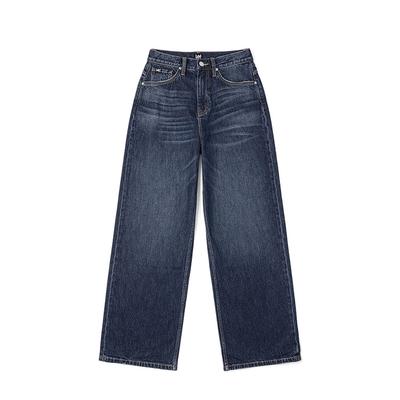 Five Pocket Loose Wide Leg Fashion Jeans Unisex Jeans LUB009090205167A08800