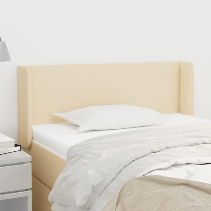 VidaXL Headboard with Ears Cream 83x16x78-88 Cm Fabric3118467