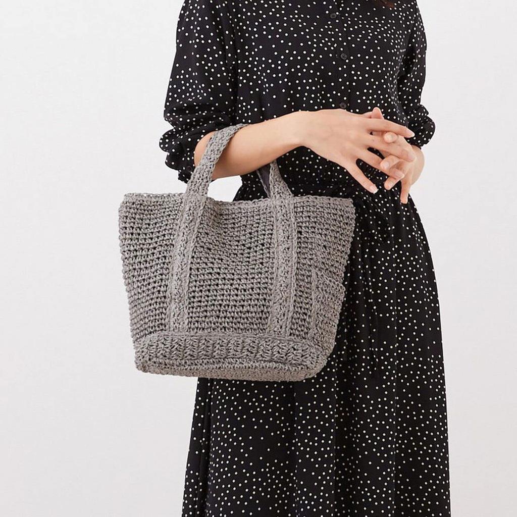 2819 Lightweight Paper Mini Tote Bag EU Deli Pannier [Rootote] Hand-knitted (Mint)