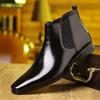 Men's Chelsea Boots Fashion Business Casual Dress Leather Platform Boots Luxury Wedding Shoes Botas