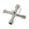 Multi Function 4 Way Universal Cross Triangle Wrench Key Electrical Square And Round Holes Triangular Key Water Valve Key