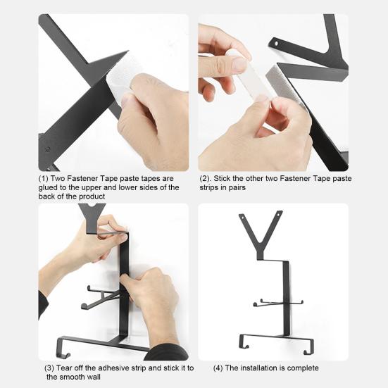 Nástěnný držák na motocyklovou helmu Těžká ocelová motorka Motocykl Sportovní helma Brýle Boty Pumpa Cyklistické vybavení Displej Rack Věšák