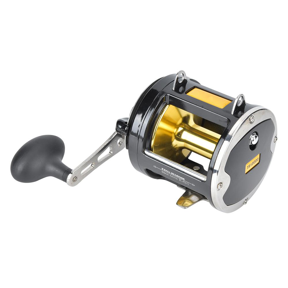 Portable All Metal Boat Iron Plate Trolling Sea Fishing Wheel Fish Line Reel Tackle