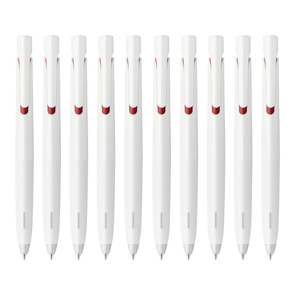 

Zebra ballpoint pen Bren white barrel red ink 10 pieces oil-based 0.7 B-BA88-R