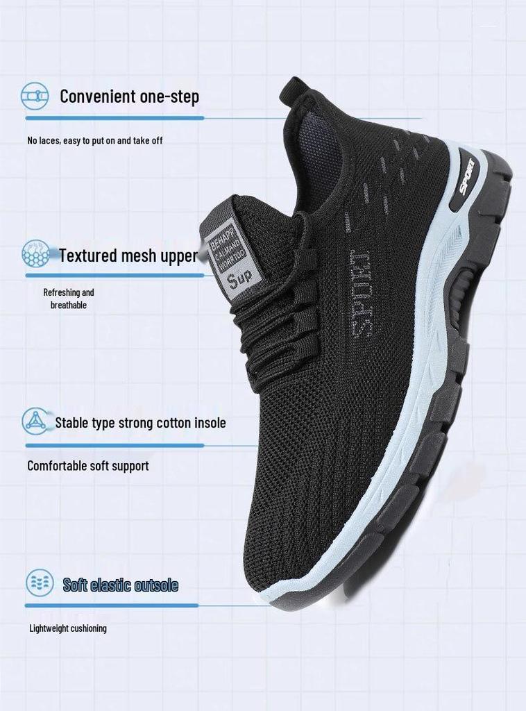 2026 Women's Fly Knit Breathable Casual Shoes - Lightweight, Soft Sole Sports Design for Couples