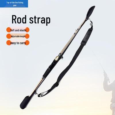 Funda Mejorada para Caña con Correa de Hombro con Bucle - Venda Protectora Engrosada para Señuelos y Fijador de Velcro para Cañas de Pesca