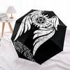 1pc Supernatural Automatic Opening/Closing Umbrella with Convenient Three-Fold Design, 8 Iron Ribs - for Outdoor Daily UseA27