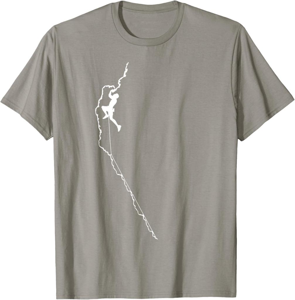 Rock Climbing Graphic Tee Men Sport Bouldering Mountaineer Outdoor Activity Gift TShirt