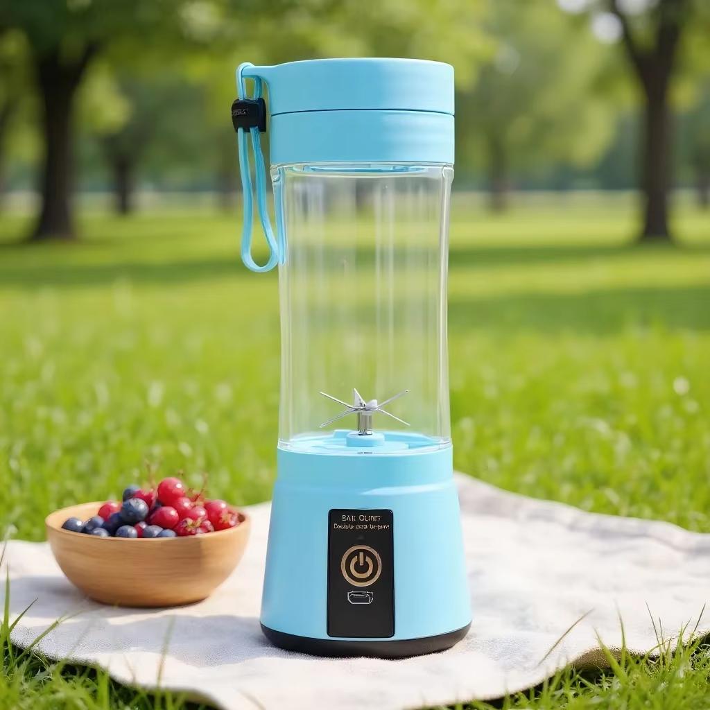 380ml Portable Electric Juicer Blender, USB Rechargeable Mini Smoothie Maker and Food Processor for Kitchen