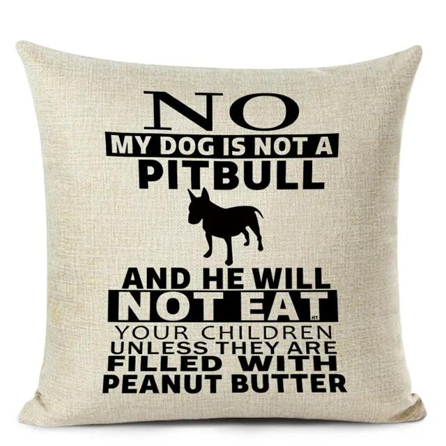 Bull Terrier Cushion Cover Cute Dog Printed Throw Pillows Cover Car Sofa Decorative Pillowcase Home Decor 45x45cm