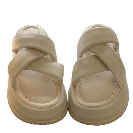 Factory direct sales slippers women's summer fashion 2025 new small muffin thick bottom heightening non-slip sandals