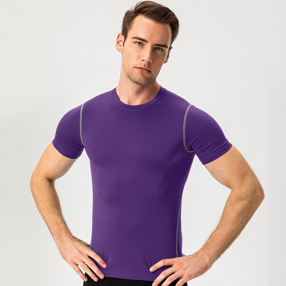 Men's Quick-Dry Elastic Training T-Shirt - Short Sleeve Sportswear 1003