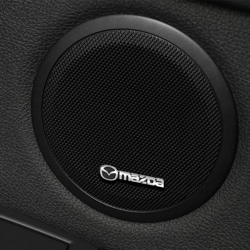 4pcs car audio decorate 3D Aluminum Badge Emblem Sticker for Mazda 3 CX3 CX4 CX5 CX7 CX8 CX9 CX30 RX7 Atenza Axela Accessories