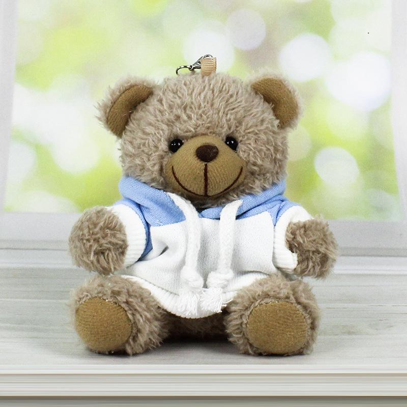 Charming Teddy Bear Keychain Plush Doll - Dressed Up Couple Backpack Ornament Gift
