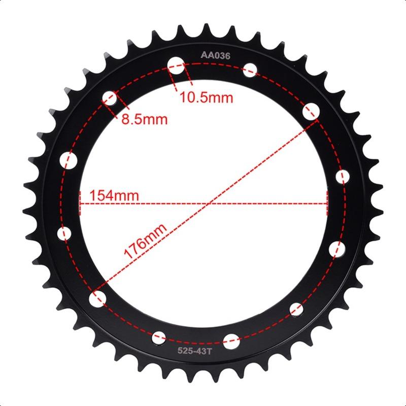 525 16T 43T Motor Bike Front Rear Sprocket Gear Wheel Cam for Honda VFR750 FInterceptor VFR 750 1990-1998