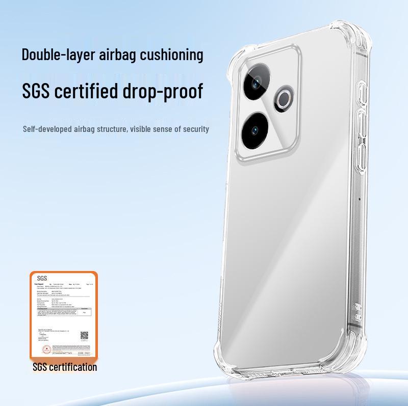 Przezroczyste etui TPU z narożnikami typu airbag do Realme GT7 Pro/Racing Edition