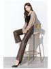Haining Women's 2025 High-Waist Leather Pants: Slimming, Wide-Leg, Pure Sheepskin, Casual Style