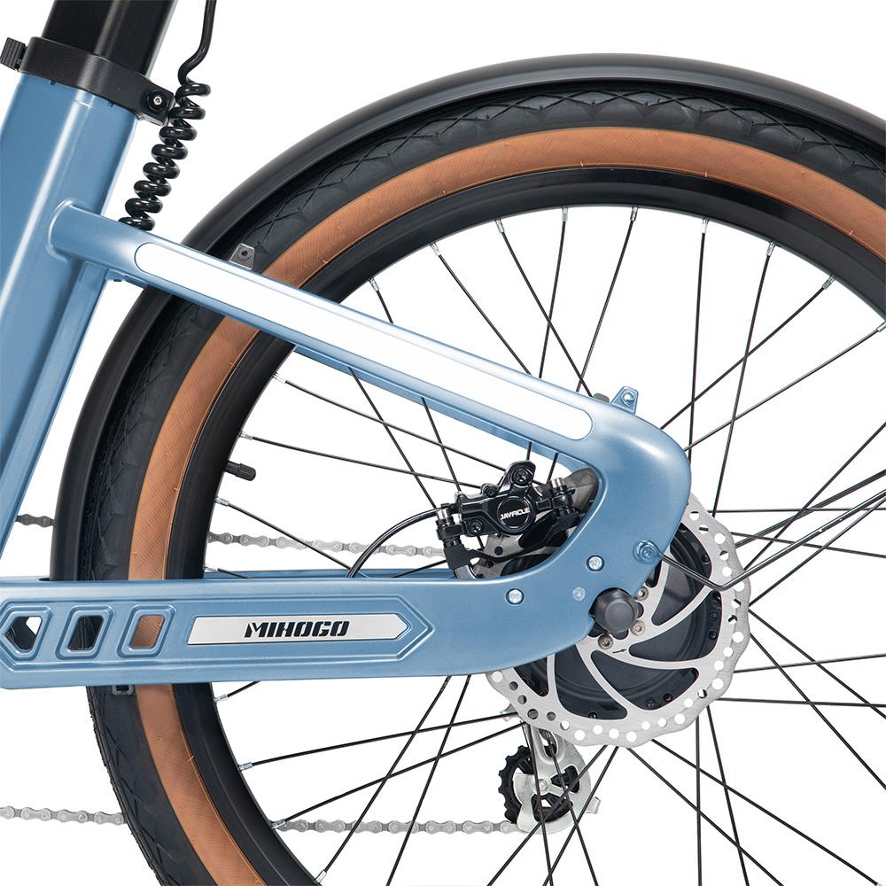 Electric Bicycle Mihogo Air 26" Tire 750W Motor High End Carbon Fiber Electric Bike 48V 19.2Ah Dual Disc Brakes 7 Speed Max Load 125Kg