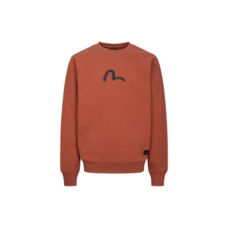 Evisu AW23 Seagull Print Fitted Crew Neck Sweatshirt Men sweatshirt Red 0ELBSM0SW1144XXCT