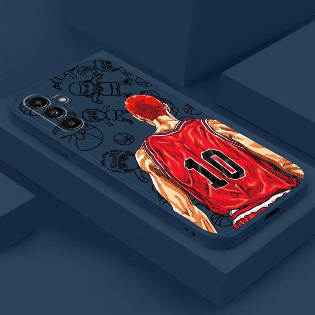 

Чехол с рисунком Slam Dunk для Samsung Galaxy A13 A12 A73 A52s A13 A32 A33 A72 A22 A52 A53 A42 A23, роскошный матовый квадратный жидкий чехол Samsung A13 5G