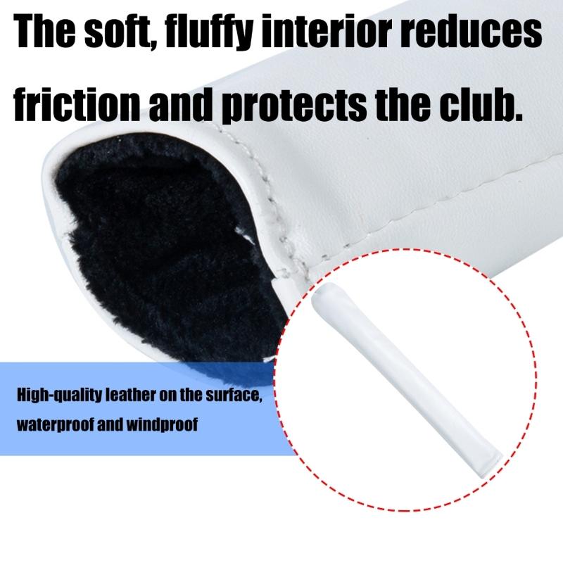 Simple PU Leather Alignment Stick Headcover Golf Alignment Stick Cover Case Holder Golf Club Protector Enduring
