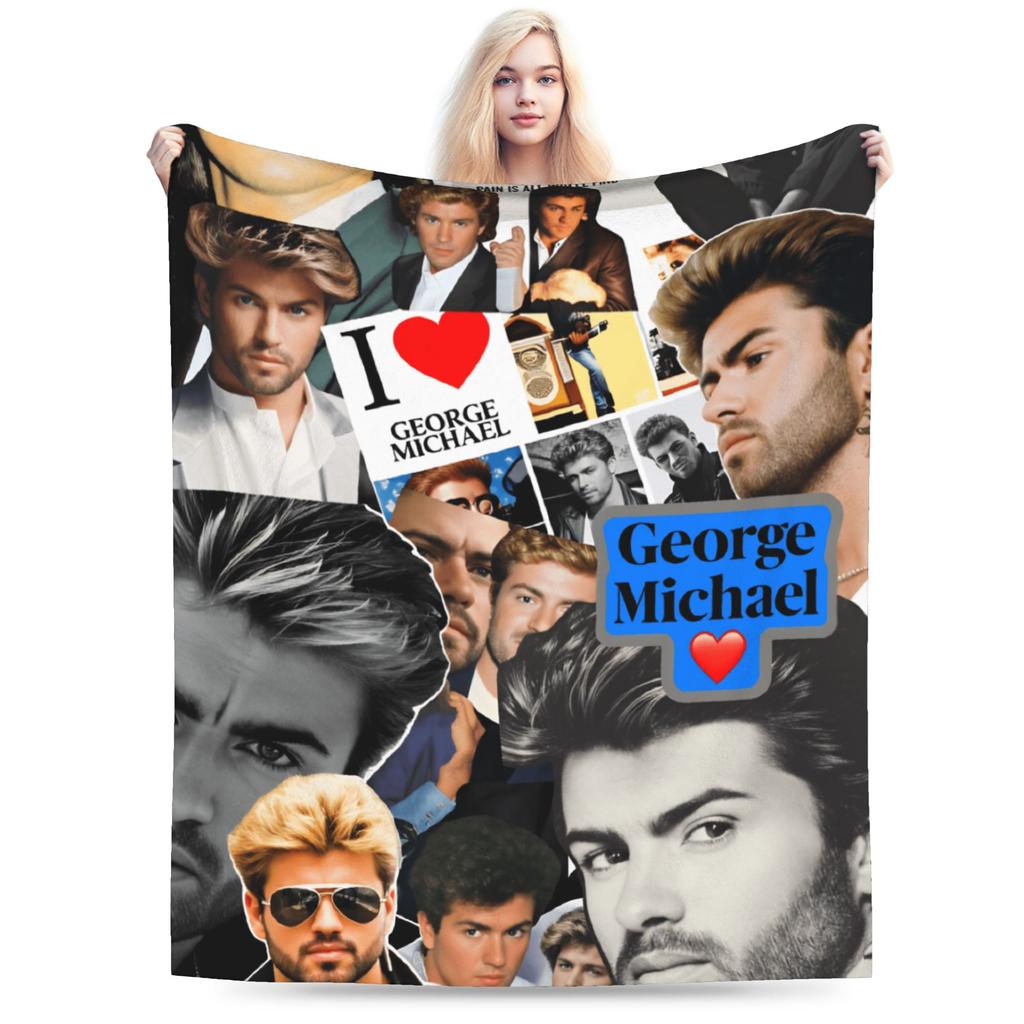George Michael  Songs Blanket Quality Warm Soft  Throw Blanket Winter Girls Boys Couch Chair Fluffy Bedspread