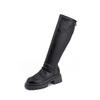 Grape Mom Boots Women's Long Boots Women's Pleated Skinny Boots Small Man Thick Bottom Increased Zipper Boots Women