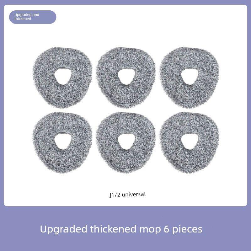 

Applicable to Cloud Whale Mop Sweeping Robot J4 Accessories J5/J3/J2/J1 Xiaoyao 001/R10 Rag Consumables [J1/J2 Universal] Upgraded Thickened Mop 6 Pieces