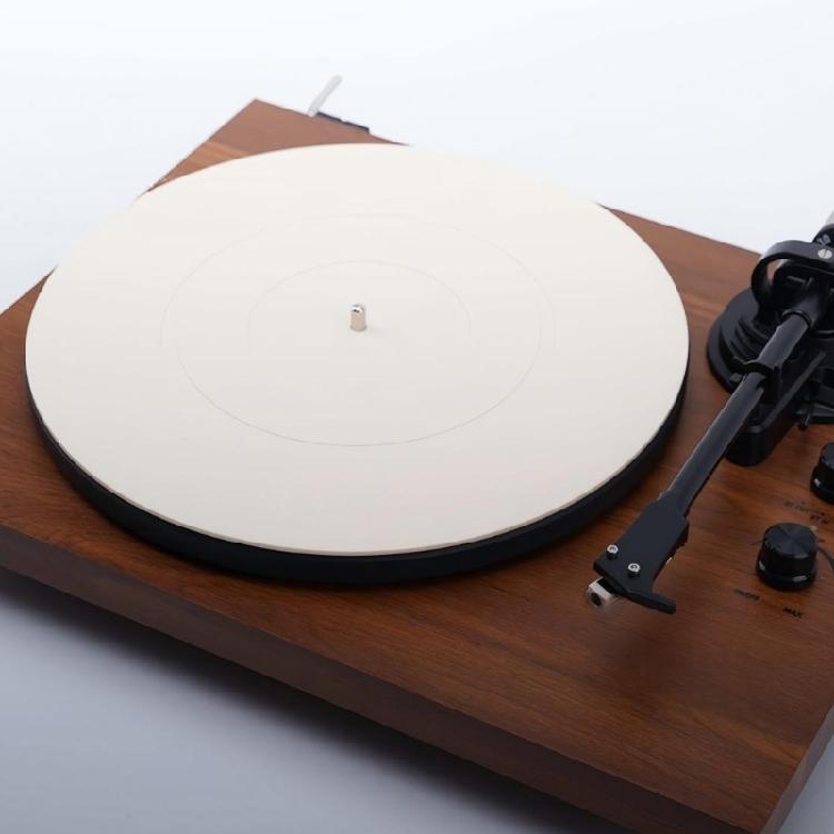 Silicone Slipmat Pad 12 In for Record Player Use with Center Hole Round Profile and Home Record Care Support Daily