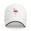 Pink Flamingo Graphic Baseball Cap Adjustable Polyester Casual Sun Protection Sports Cap for Adults