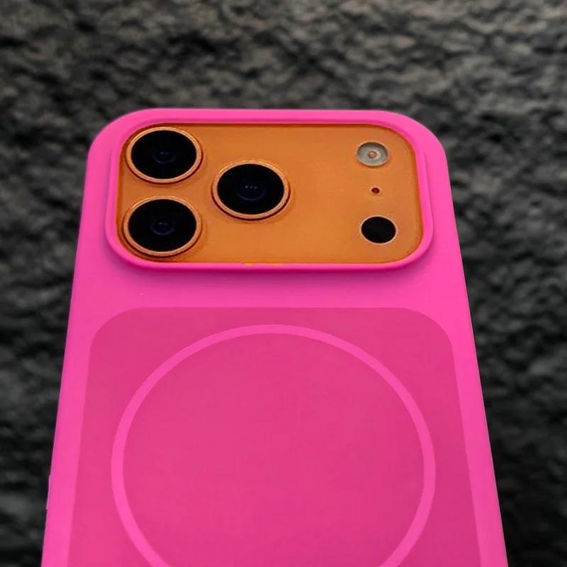Luxury Liquid Silicone Candy Color Phone Case For iPhone 17 Pro Max 17Pro Soft Bumper Cases For iPhone17 Pro Max Magnetic Cover