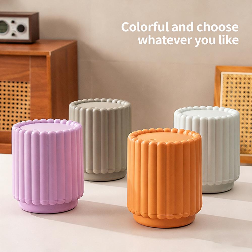 New 2026 Mini Desk Trash Can with Press Open Lid, Large Mouth Sunflower Design Household Waste Bin