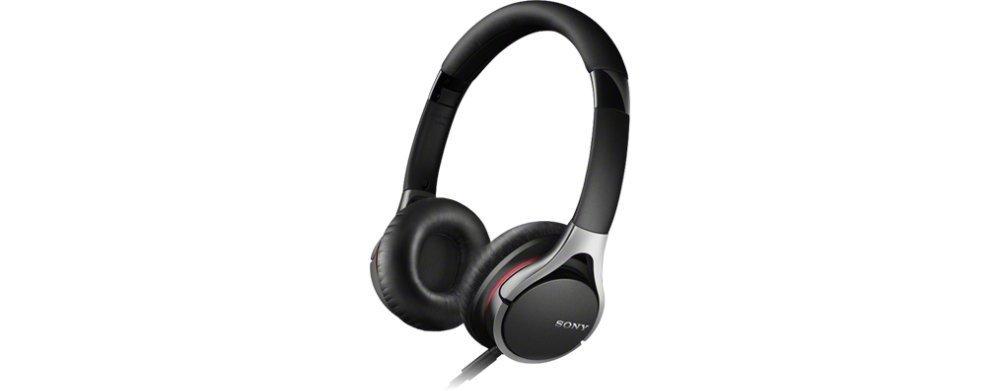 SONY Audio with Remote and Closed-Back On-Ear Headphones, Hi-Res Compatible, Foldable, Microphone, Black, MDR-10RC/B