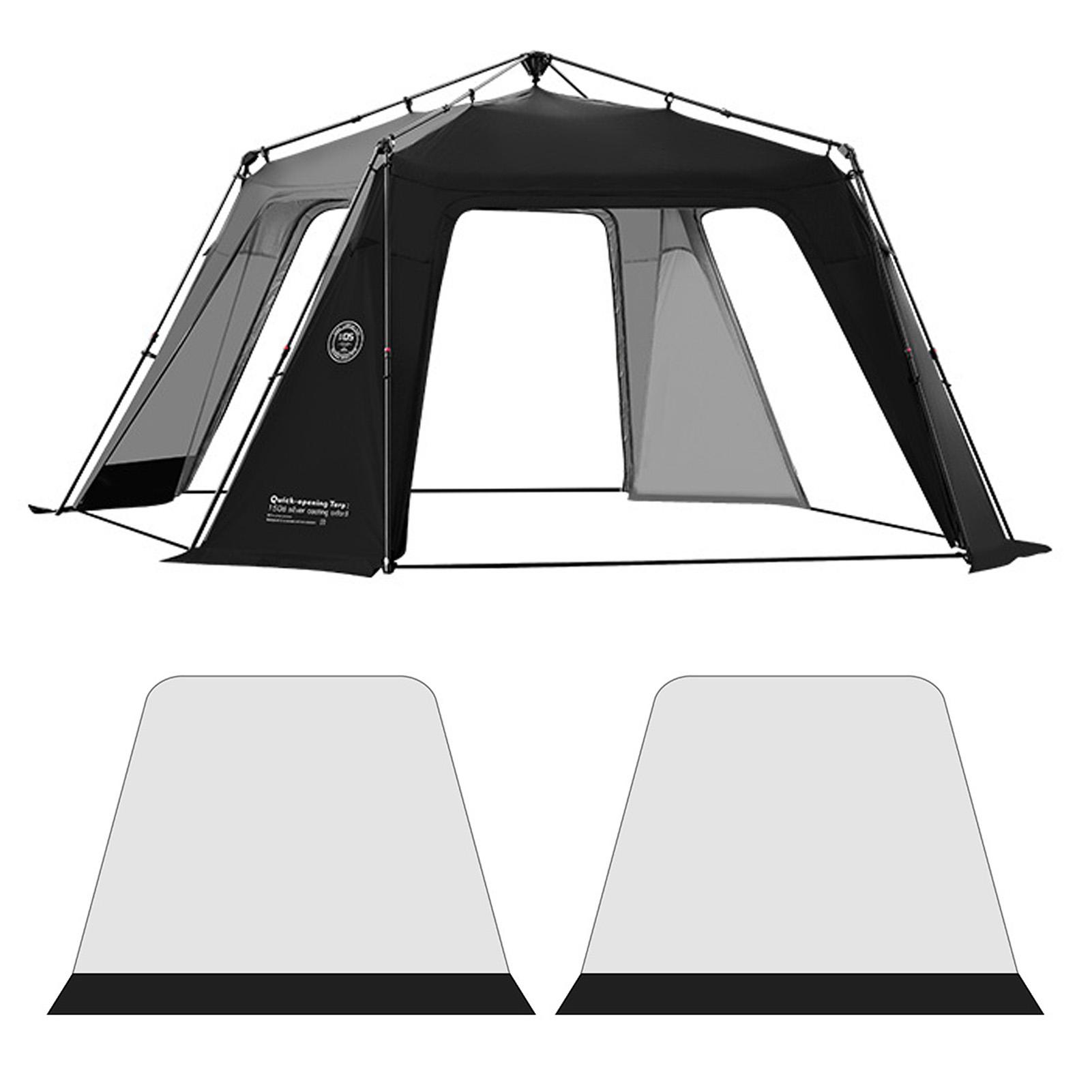 

2 шт. коврик для пола для тента-куполного навеса для кемпинга, защита от солнца, водонепроницаемый навес Door Net чёрный