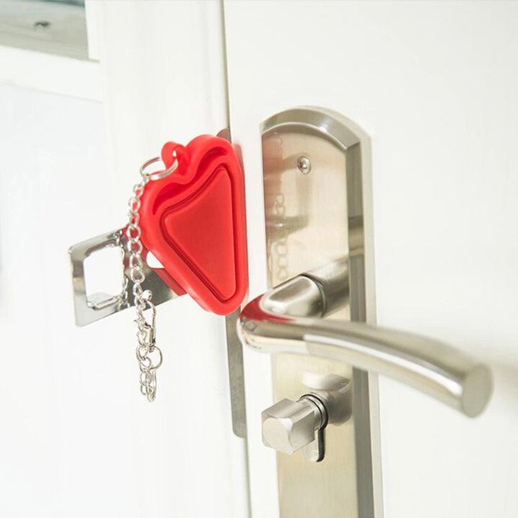 Portable Double-Hole Door Latch Lock - Anti-Theft Security Door Blocker for Hotel Rooms