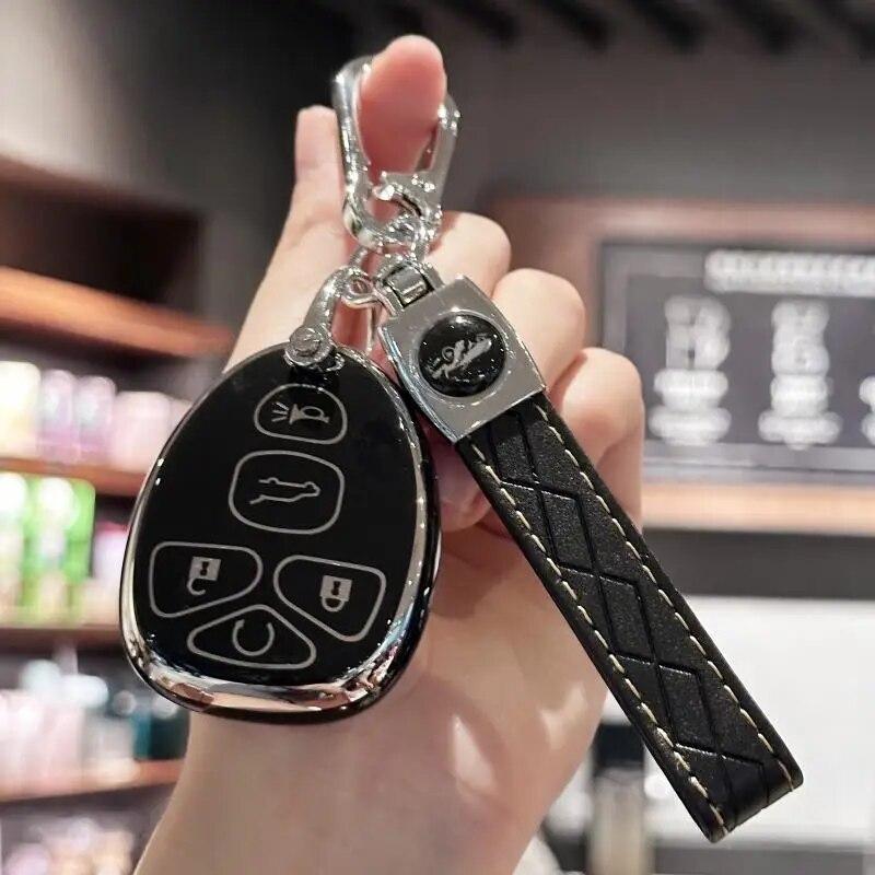 

Чехол-брелок с кожаным ремешком для Buick Cadillac Chevrolet GMC Pontiac Saturn Suzuki