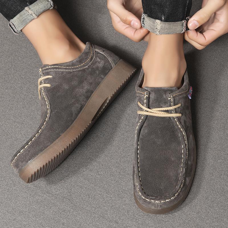 Men's Shoes New Versatile Men's Matte Leather Leather Soft Sole Business Casual Small Leather Shoes Sports Tooling Shoes