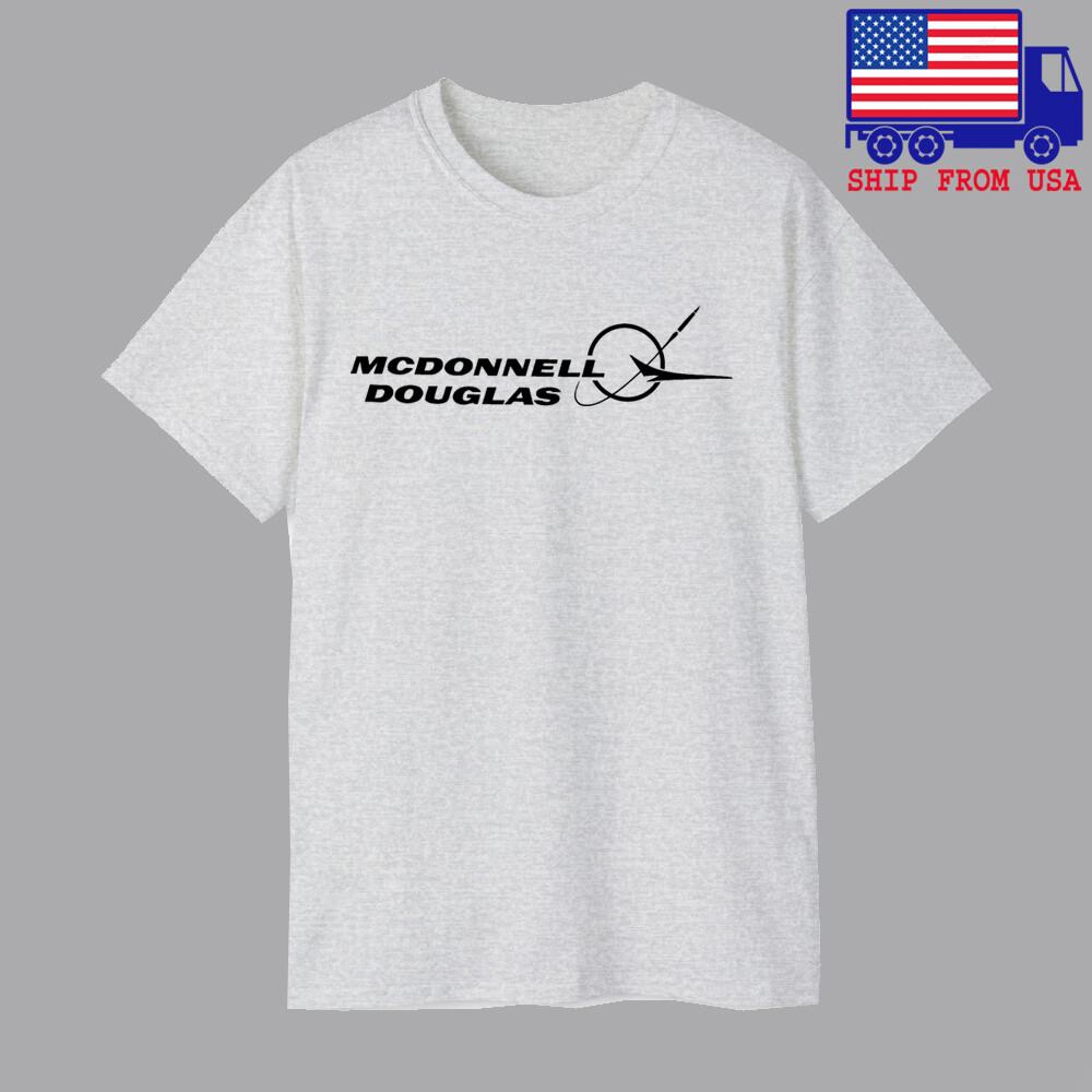 Mcdonnell Douglas Aerospace Men#039;s Grey Size S5XL Unisex T-Shirt L