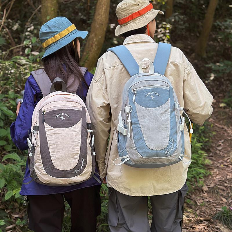 Contrast Color Stitching Backpack Unisex Lightweight Travel Backpack Student Schoolbag
