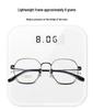 Ultra-Light Pure Titanium Myopia Glasses Frame with Anti-Blue Light for Students - Model 2216