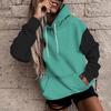 Women's Casual Long Sleeve Color Block Hoodie Sweatshirt