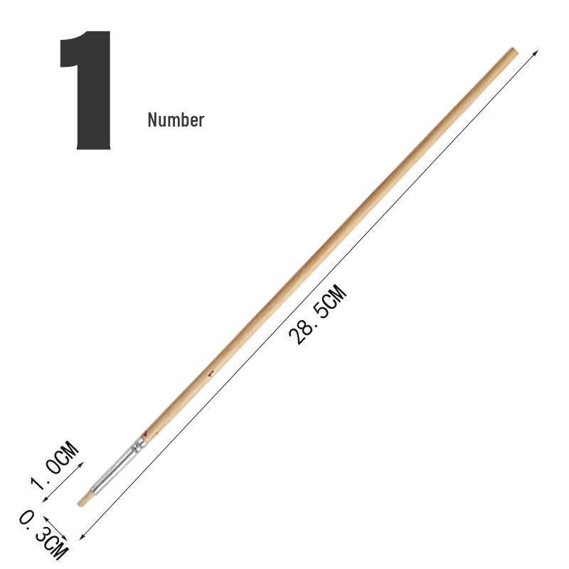 Boar Bristle Calligraphy & Art Brush - Flat Raw Wood Handle for Acrylic, Gouache, & Watercolor.