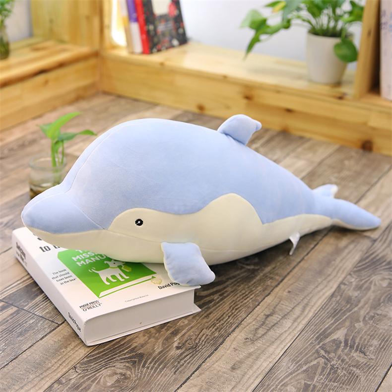 Custom 2025 Cute Giant Dolphin Pillow Soft Dolphin Plush Toy for Kids Dolphin Plush Toy Plush Animal Stuffed Toys