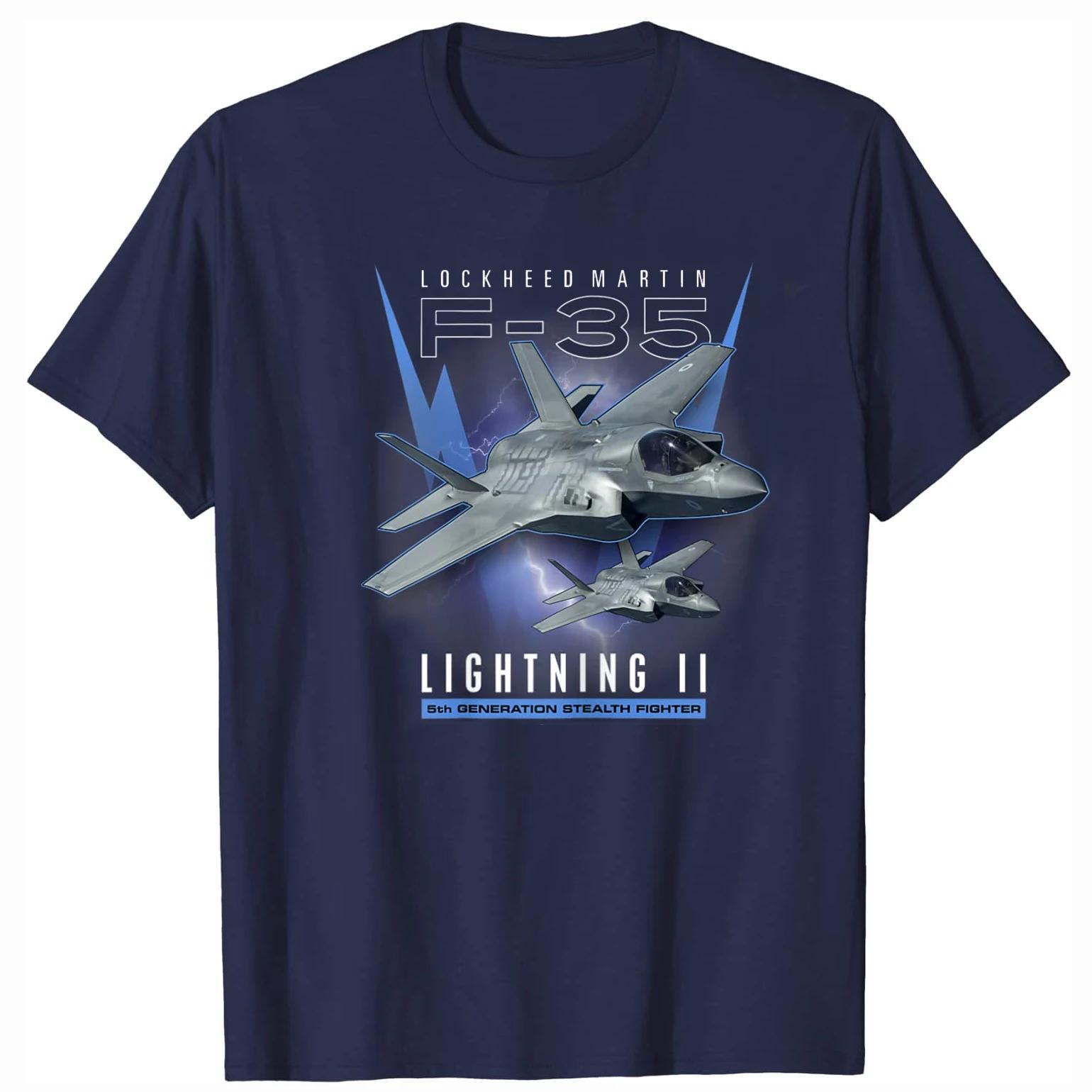 

Футболка USAF F-35 Lightning II Истребитель-невидимка 5-го поколения 100% Хлопок Круглый вырез Летняя Короткий рукав Повседневная Мужская футболка Размер S-3XL S