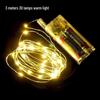 3m Warm White LED Copper Wire Fairy Lights - Battery-Powered Colorful String for Christmas Decoration