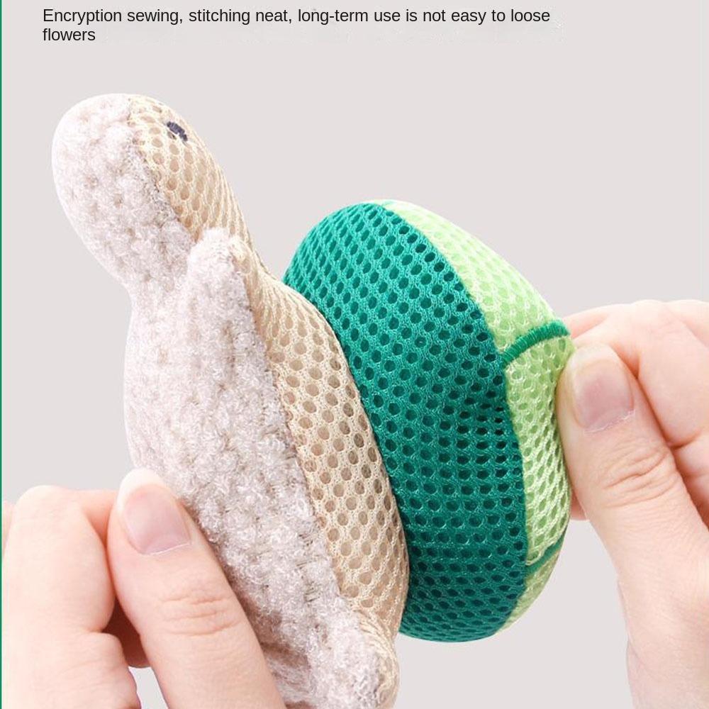 Double-sided Turtle Bath Ball Soft Rich Bubble Bath Towel Scrubber  Bathroom Accessories